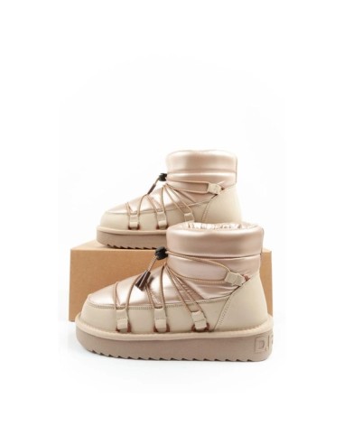 DFranklin women's winter snow boots fashionable insulated gold ankle boots