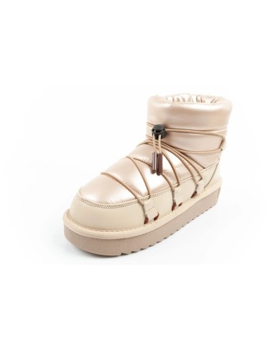 DFranklin women's winter snow boots fashionable insulated gold ankle boots