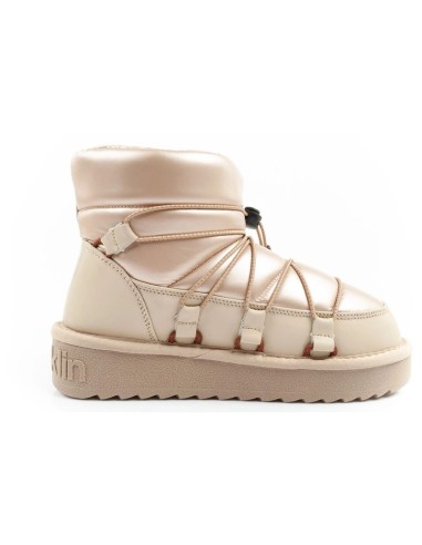 DFranklin women's winter snow boots fashionable insulated gold ankle boots