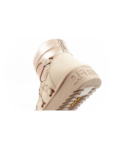 DFranklin women's winter snow boots fashionable insulated gold ankle boots