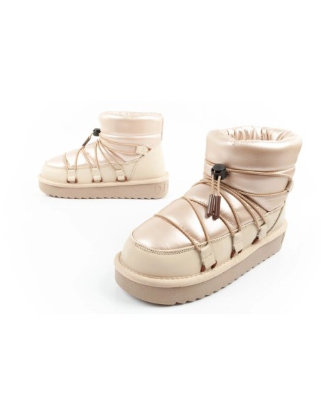 DFranklin women's winter snow boots fashionable insulated gold ankle boots