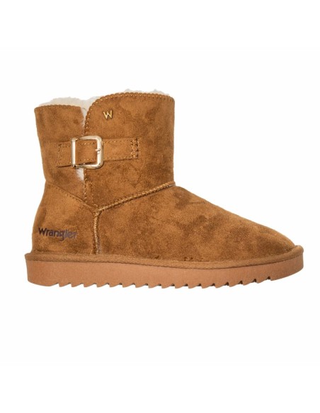 Wrangler Elsa Platform MID women's snow boots insulated winter boots with fur black 2024307737B