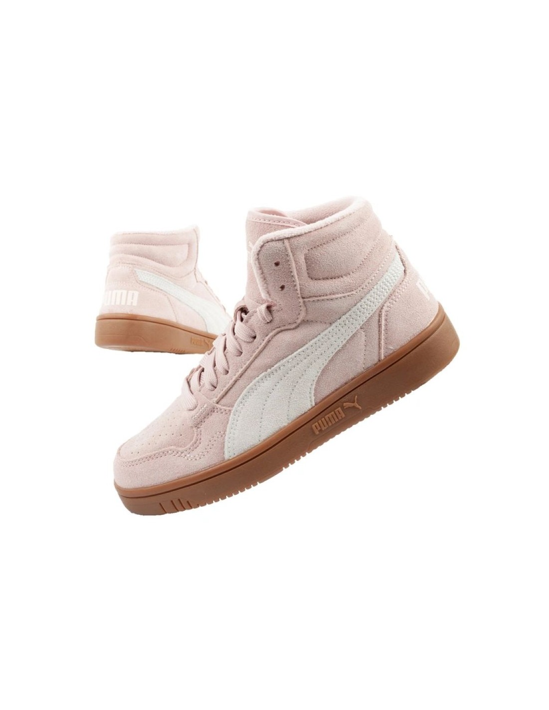 Puma RebL Mid women's sports shoes powder pink ankle boots for winter