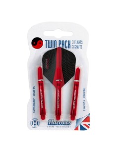 Harrows Twin Pack Supergrip Shafts Retina Feathers HSTNK000013683