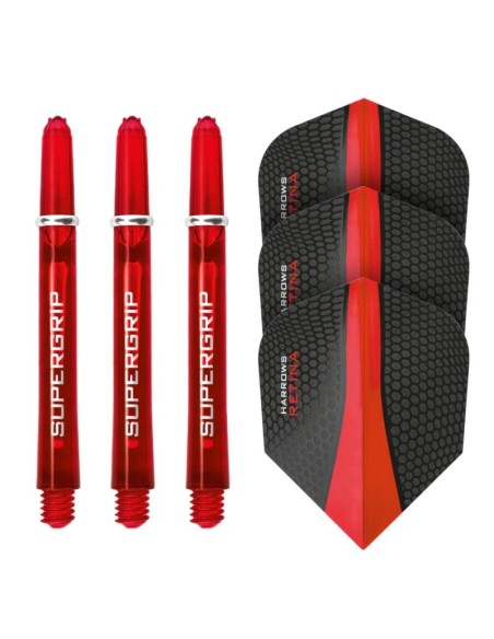 Harrows Twin Pack Supergrip Shafts Retina Feathers HSTNK000013683
