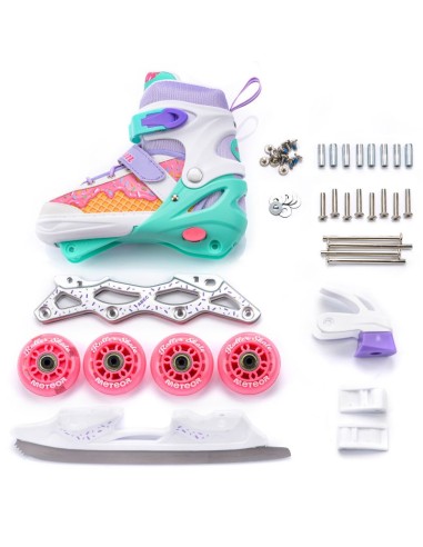 Inline skates Meteor 4in1 Cream M 3437 10142