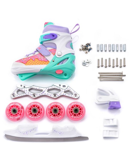 Inline skates Meteor 4in1 Cream M 3437 10142