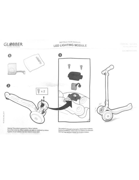 Replacement module for the Globber 523003 scooter