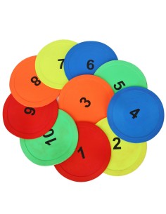 Playground with numbers disc 15cm 10pcs
