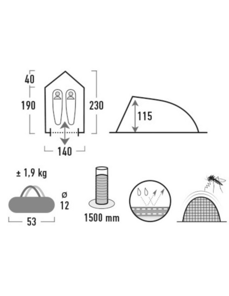 High Peak Minitramp 2 tent 10151