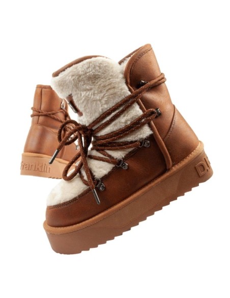 DFranklin women's winter boots insulated brown