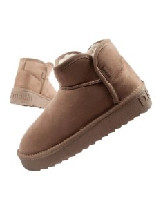 DFranklin women's winter snow boots fashionable fur lined brown ankle boots