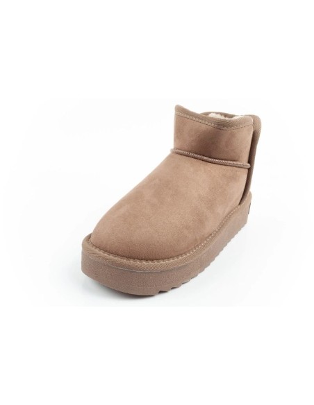 DFranklin women's winter snow boots fashionable fur lined brown ankle boots