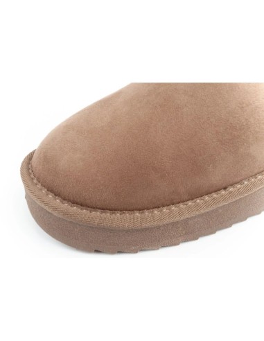 DFranklin women's winter snow boots fashionable fur lined brown ankle boots