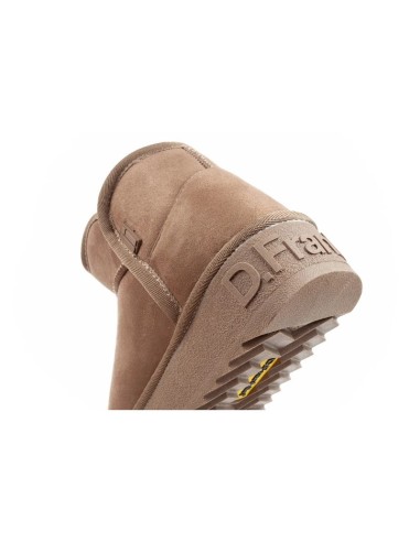 DFranklin women's winter snow boots fashionable fur lined brown ankle boots