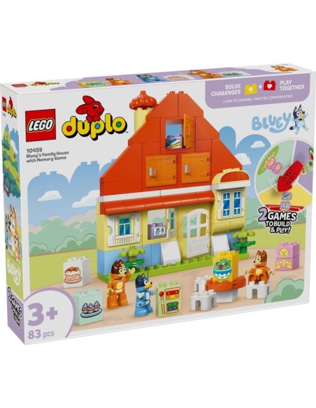 LEGO DUPLO Bluey 10459 Blue's Family House with Memory Game