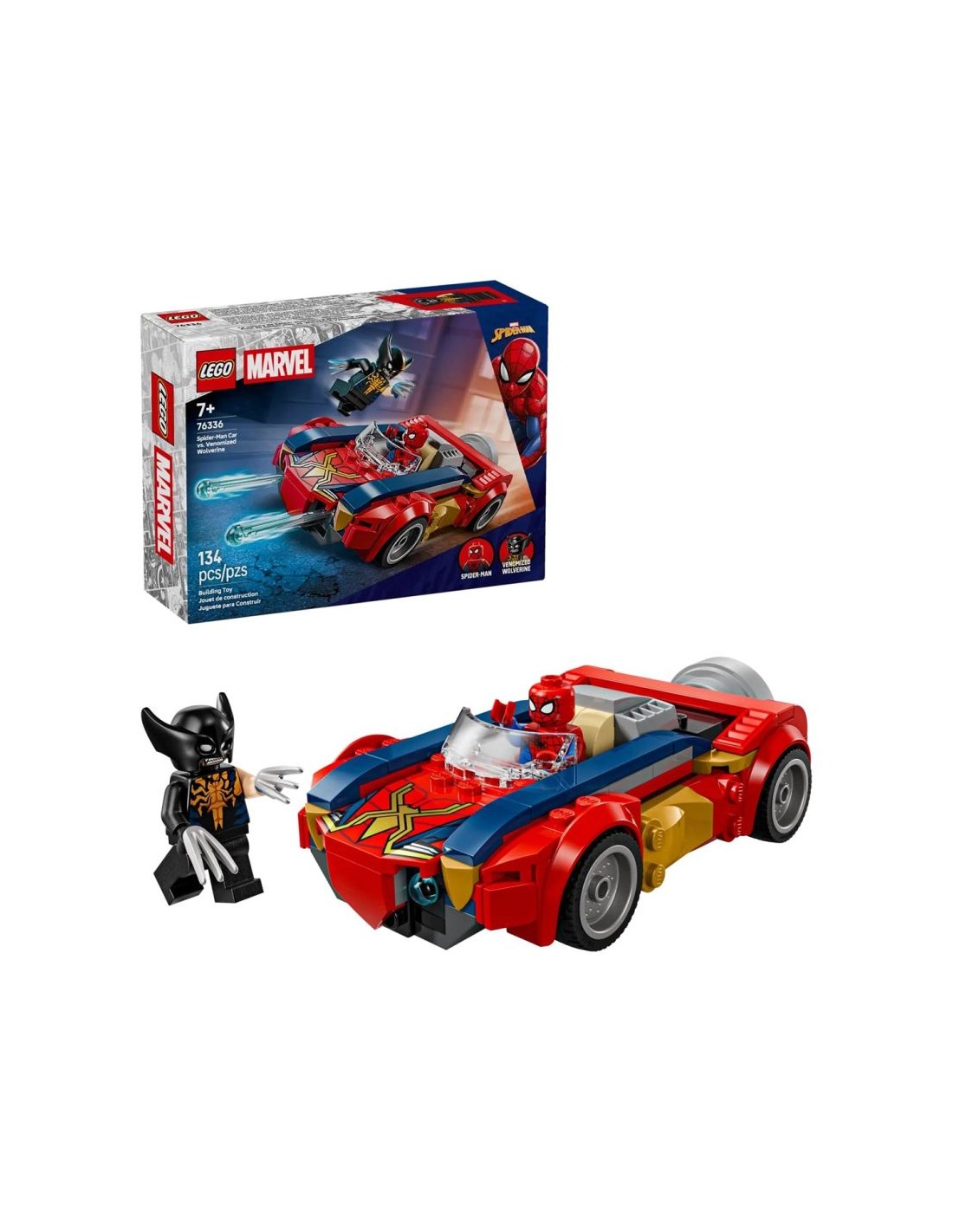 LEGO Marvel Super Heroes 76336 Wolverine as Venom and SpiderMan Car