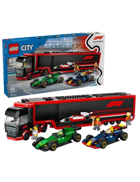 LEGO CITY 60445 F1 Truck with RB20 and AMR24 F1 Cars