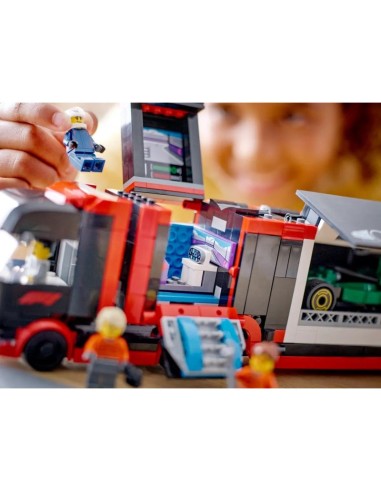 LEGO CITY 60445 F1 Truck with RB20 and AMR24 F1 Cars