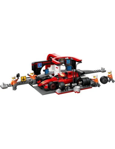 LEGO CITY 60443 F1 Pit Stop and Mechanics with Ferrari Car