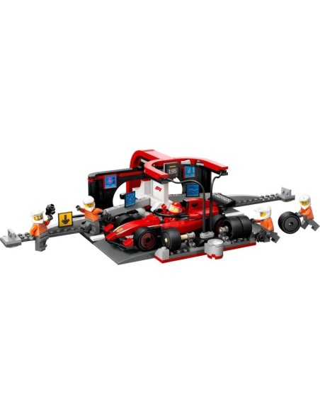 LEGO CITY 60443 F1 Pit Stop and Mechanics with Ferrari Car