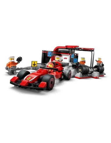 LEGO CITY 60443 F1 Pit Stop and Mechanics with Ferrari Car