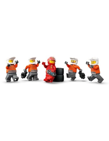 LEGO CITY 60443 F1 Pit Stop and Mechanics with Ferrari Car