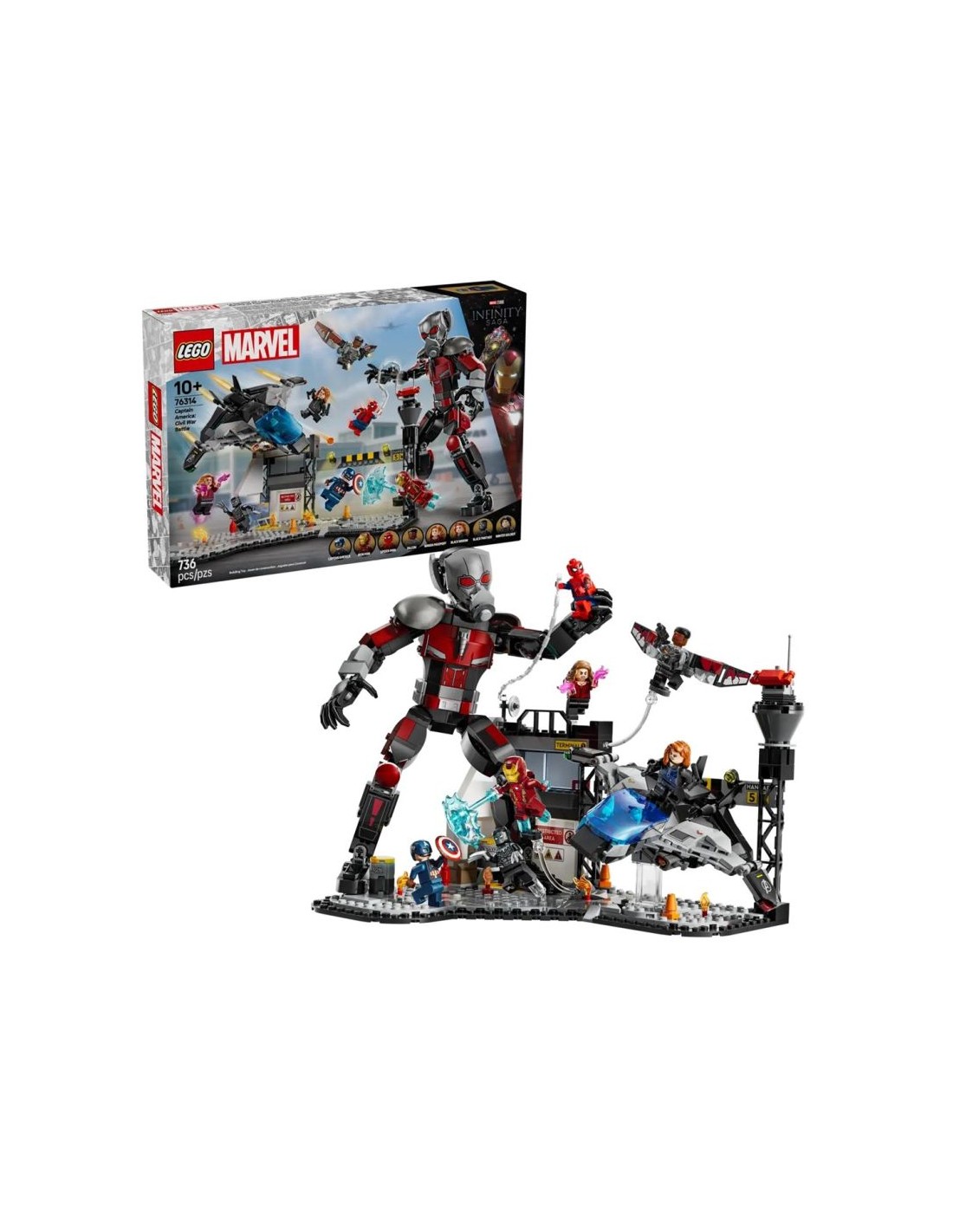 LEGO MARVEL SUPER HEROES 76314 Captain America Civil War Battle