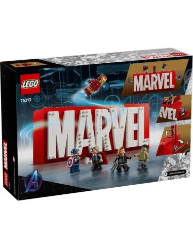 LEGO MARVEL SUPER HEROES 76313 MARVEL logo with minifigures