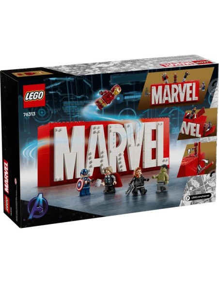 LEGO MARVEL SUPER HEROES 76313 MARVEL logo with minifigures