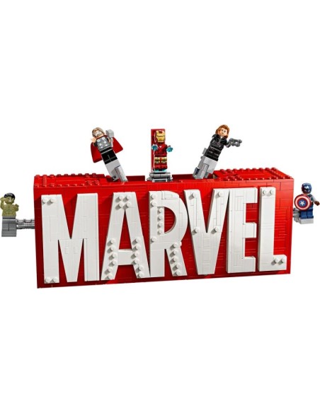 LEGO MARVEL SUPER HEROES 76313 MARVEL logo with minifigures
