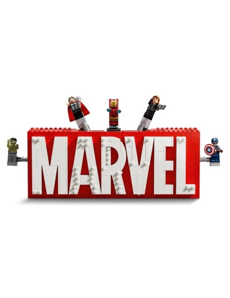 LEGO MARVEL SUPER HEROES 76313 MARVEL logo with minifigures