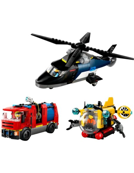 LEGO CITY 60462 Helicopter Fire Truck and Submarine Set