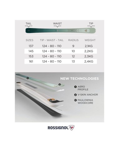 ROSSIGNOL ESCAPER W 80 Open ski touring skis