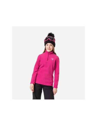 Rossignol Girl 12 Zip Fleece Sweatshirt Pink