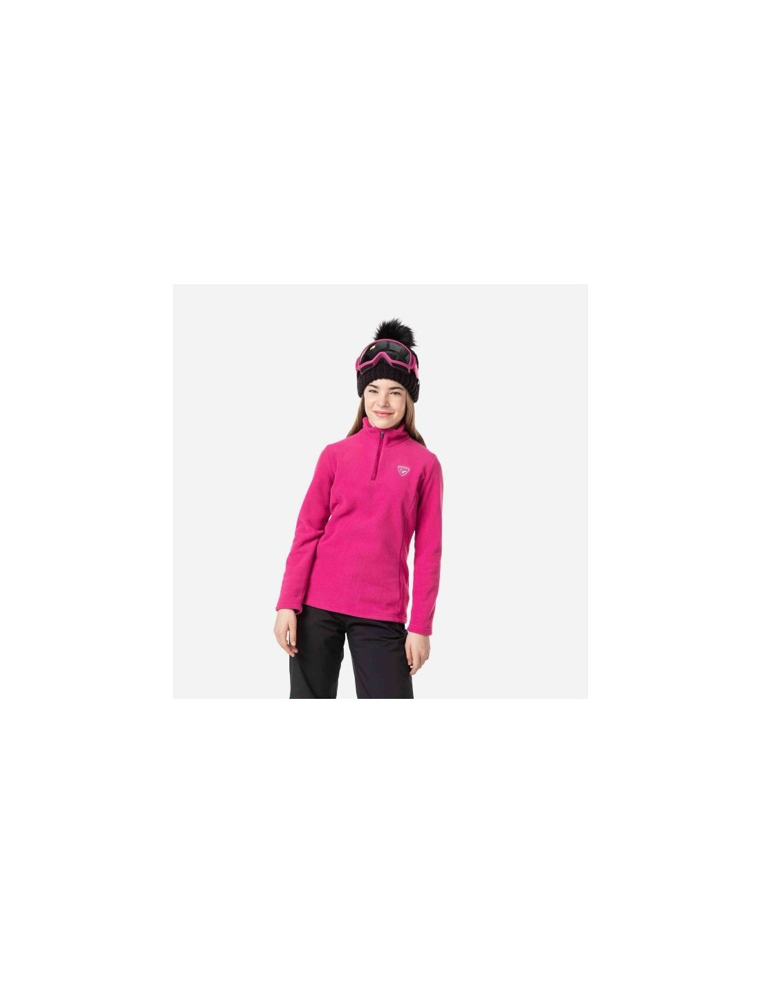 Rossignol Girl 12 Zip Fleece Sweatshirt Pink