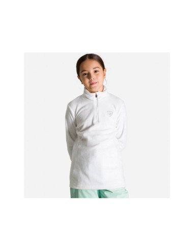 ROSSIGNOL Girl 12 Zip Fleece Sweatshirt White