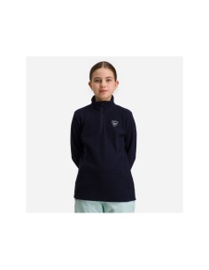 ROSSIGNOL Girl 12 Zip Fleece Sweatshirt Navy Blue