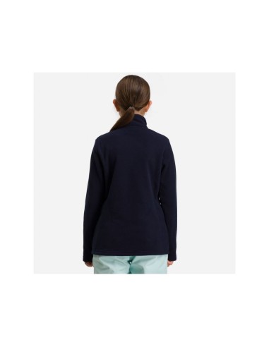 ROSSIGNOL Girl 12 Zip Fleece Sweatshirt Navy Blue