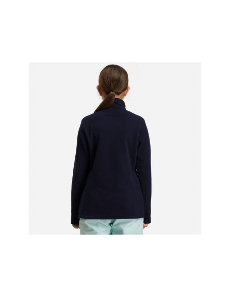 ROSSIGNOL Girl 12 Zip Fleece Sweatshirt Navy Blue