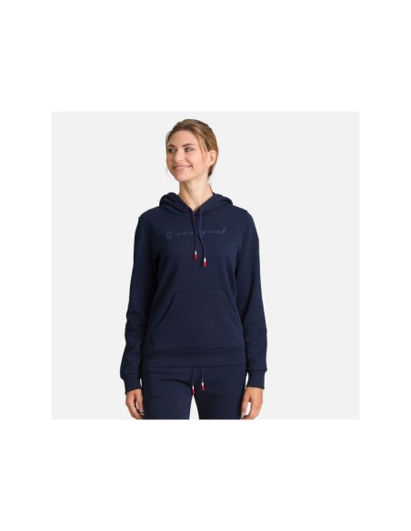 ROSSIGNOL W Logo Sweat Hood Fl navy blue