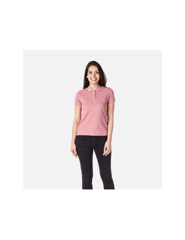 ROSSIGNOL W Logo Polo Shirt Pink