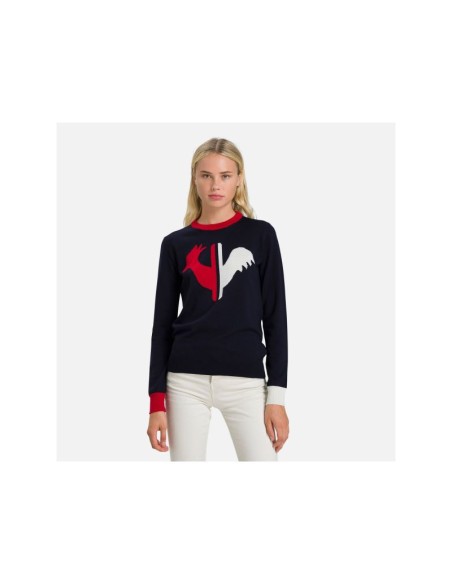 ROSSIGNOL W Alya Round Neck Sweater Navy Blue
