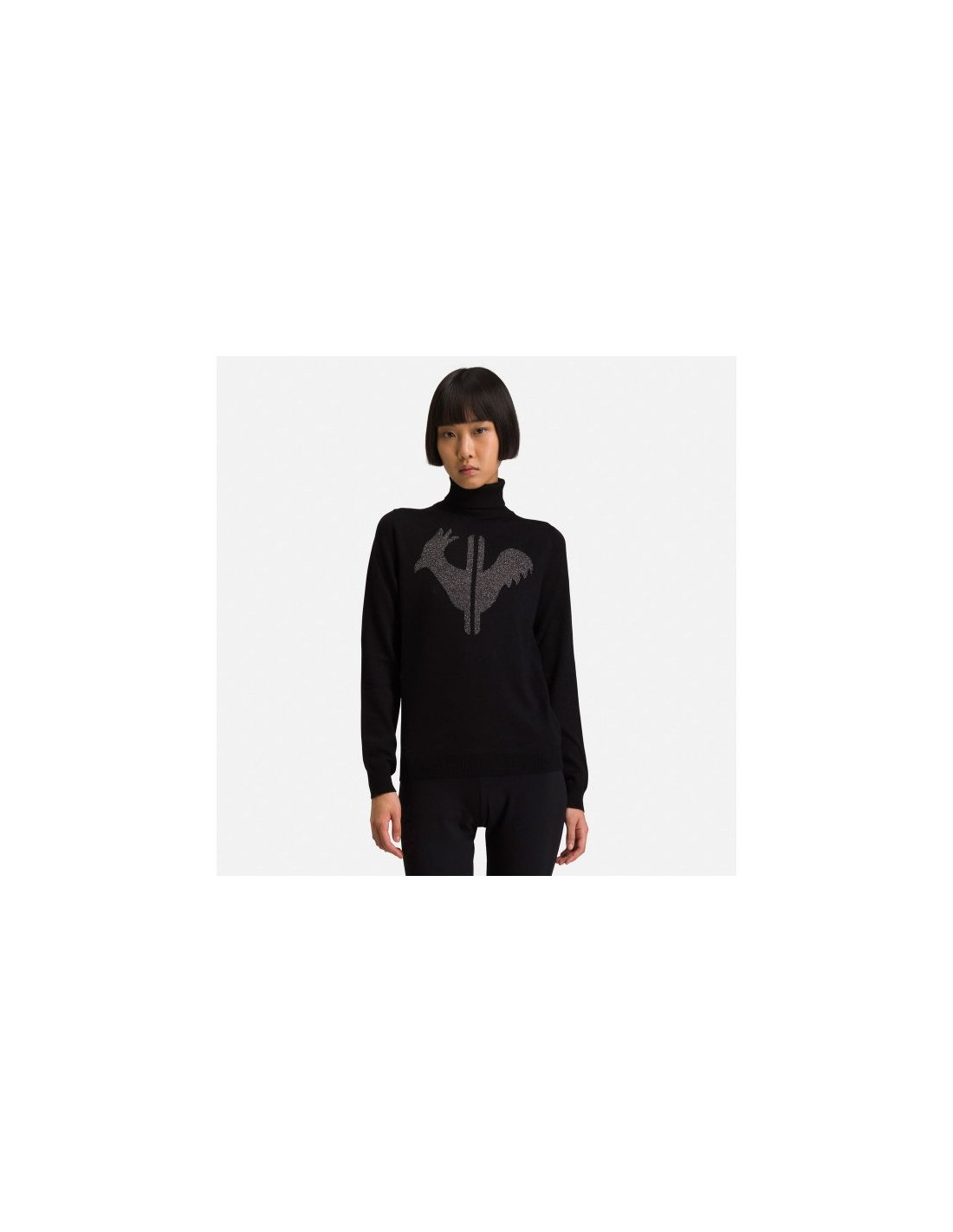 ROSSIGNOL W Classic Roll Neck Sweater Black