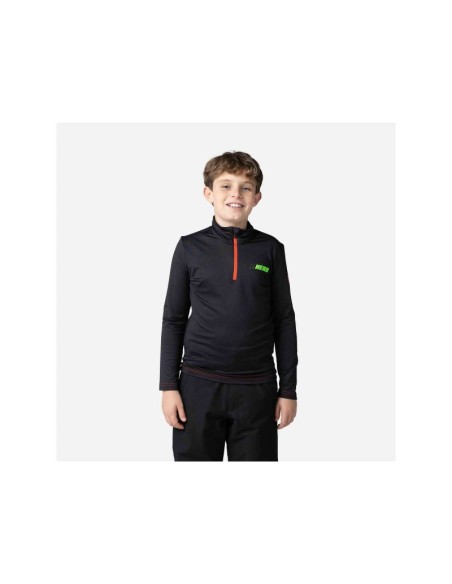 ROSSIGNOL Boy Hero 12 Zip Warm Stretch Sweatshirt Black