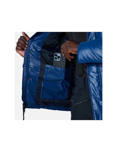 Rossignol Shiny Hoodie Parka Jkt Navy Blue