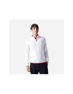 Rossignol Stripe 12 Zip Knit Sweater White