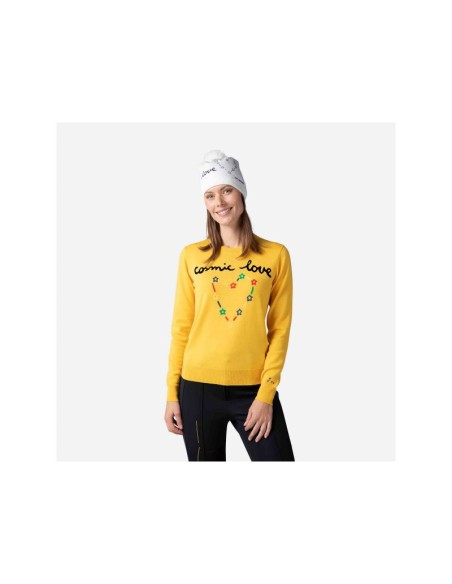 Rossignol W Esther Round Neck Yellow Sweater