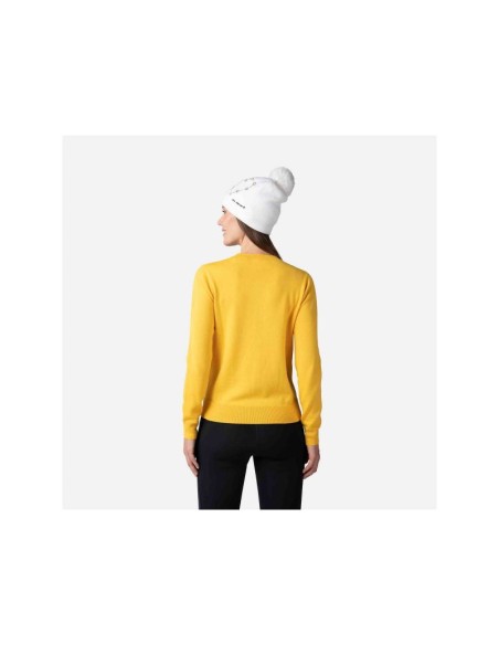 Rossignol W Esther Round Neck Yellow Sweater