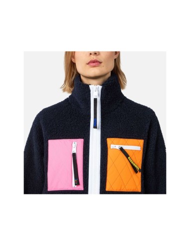 Rossignol W On Air Fleece Jkt Blue Sweatshirt